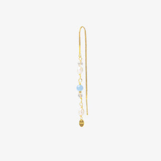 Smykish Crystal Chain Ørering - Lyseblå