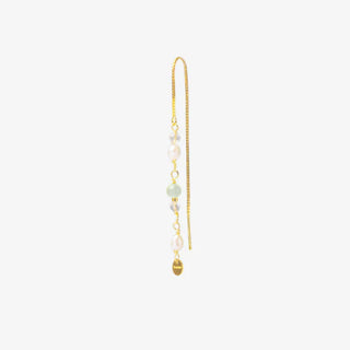 Smykish Crystal Chain Ørering - Lysegrøn