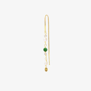 Smykish Crystal Chain Ørering - Mørkegrøn