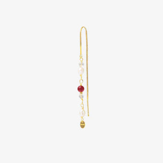 Smykish Crystal Chain Ørering - Rød
