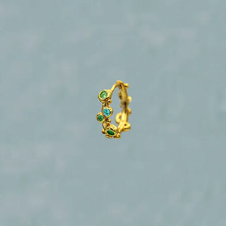 Smykish Crystal Hoop Øreringe - Blå/Grøn