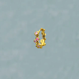 Smykish Crystal Hoop Øreringe - Lyserød/Lilla