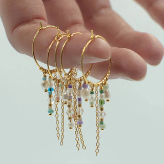 Smykish Funky Hoop Ørering - Blå