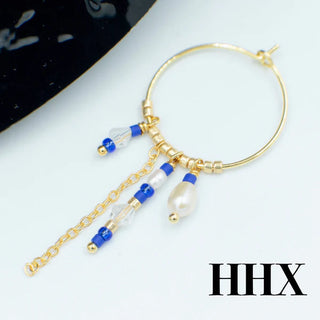 Smykish Funky Hoop Ørering - Kongeblå