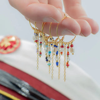 Smykish Funky Hoop Ørering - Kongeblå