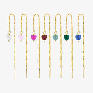 Smykish Heart Chain Ørering - Clear