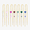 Smykish Heart Crystal Chain Ørering - Clear