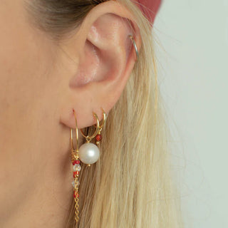 Smykish Second Hoop Ørering - Rød
