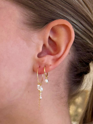Smykish Funky Hoop Ørering - Clear