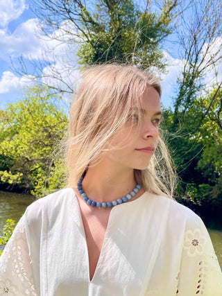Soï Faro Chunky Krystal Halskæde - Aquamarin