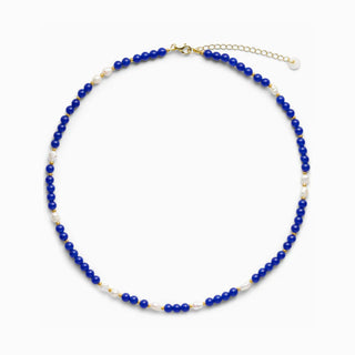 Soi Ellie Krystal Perlehalskæde - Lapis Lazuli