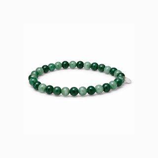 Soi Krystal Armbånd 6mm - Grøn Moss Agat