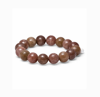 Soi Krystal Armbånd Chunky - Lilla Brun Aventurin