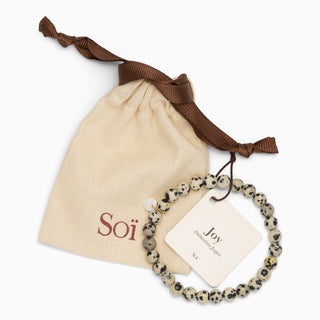 Soi Krystal Armbånd 6mm - Dalmatiner Jaspis