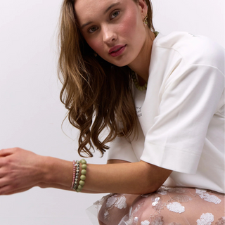 Soi Krystal Armbånd 6mm - Dalmatiner Jaspis