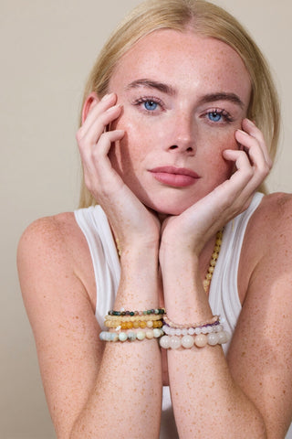 Soï Krystal Armbånd Indian Agate - Flere Størrelser
