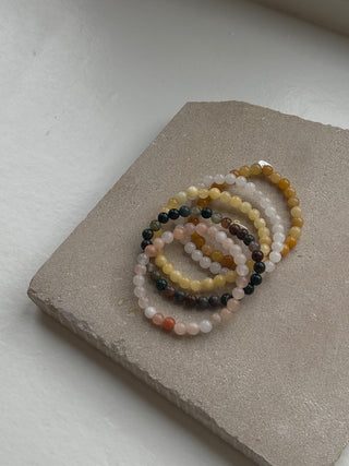 Soï Krystal Armbånd Indian Agate - Flere Størrelser