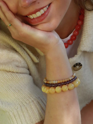 Soi Krystal Armbånd 4mm - Orange Aventurin