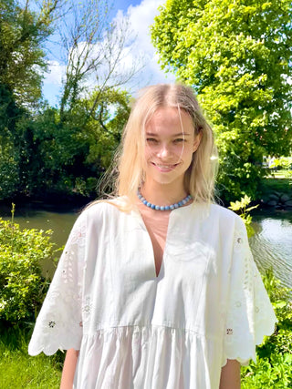 Soï Faro Chunky Krystal Halskæde - Aquamarin