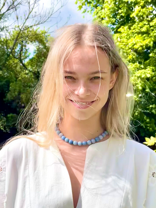 Soï Faro Chunky Krystal Halskæde - Aquamarin