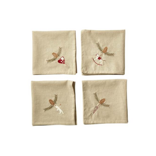 Jule Stofservietter - Natural 4stk