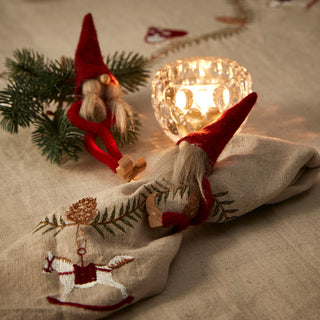 Jule Stofservietter - Natural 4stk