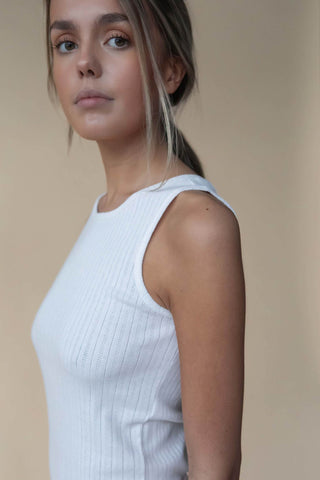 Studio Feder Irene Pointelle Top - White