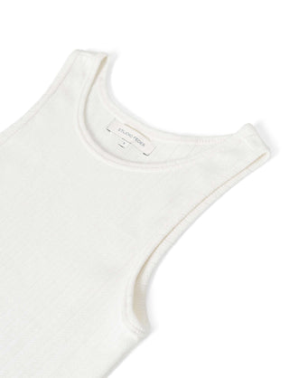 Studio Feder Irene Pointelle Top - White