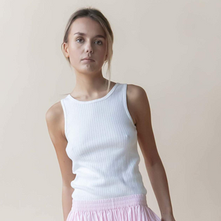 Studio Feder Irene Pointelle Top - White