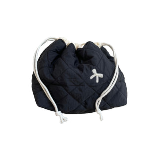 Maude Makeup Taske - Sorte med Sløjfer