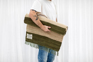 Bongusta Chindi Tæppe 60 x 120cm - Army & Beige