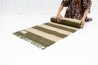 Bongusta Chindi Tæppe 60 x 120cm - Army & Beige