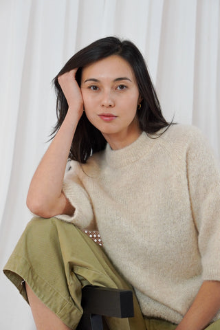 TWNS Kahoni Alpaca Sweater - Mottled beige