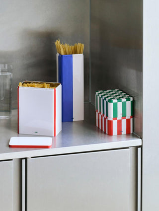 HAY Tin Container - Small Green and off-white