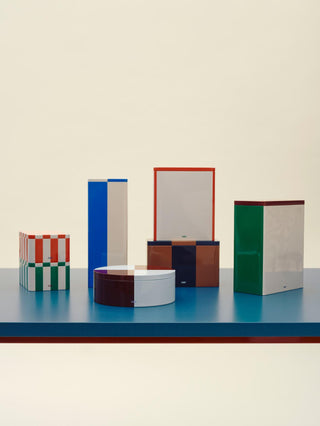 HAY Tin Container - Large Off-white and red