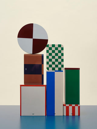 HAY Tin Container - Large Off-white and red