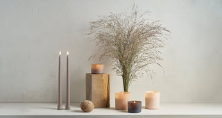 Uyuni Genopladelig LED Glas Lys Sandstone - Stor Ø9,2 x H10,2