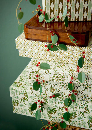 Bungalow Perle Guirlande - Leaf Berries 180cm
