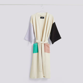 HAY Waffle Badekåbe - Off White Multi
