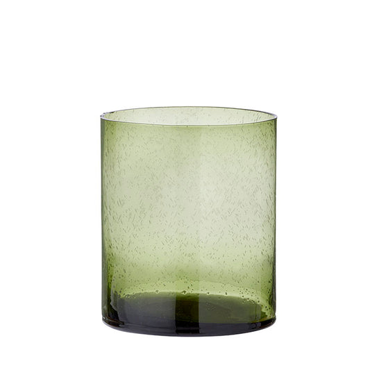 Bungalow Glas Vase Salon grøn - Højde 20 cm