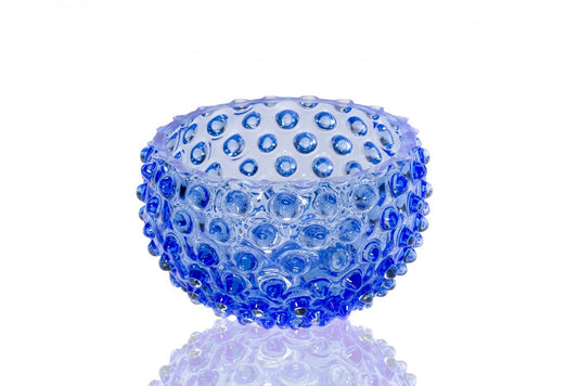 Hobnail glasskål Tapas Ø 11,5 cm - Farve: Blå