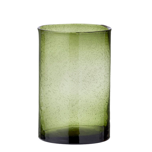 Bungalow Glas Vase Salon grøn - Højde 26 cm