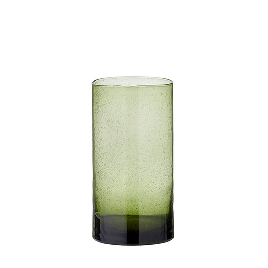 Bungalow Slim Glas Vase Salon grøn - Højde 21 cm