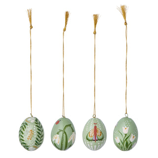 Bungalow Påskeæg - Papirmaché æg 4 Stk