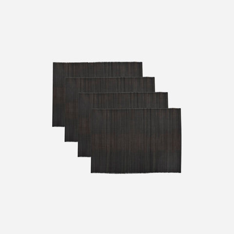 Dækkeserviet bambus - Farve: sort