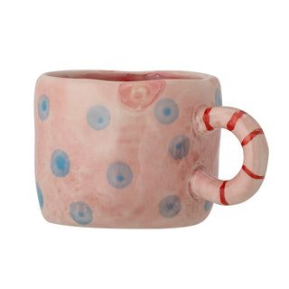 Bloomingville Nini Mini Krus - Rosa med blå prikker