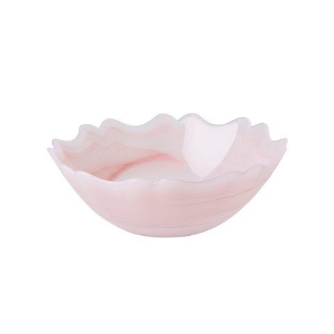 rice alabaster glas skål - soft pink