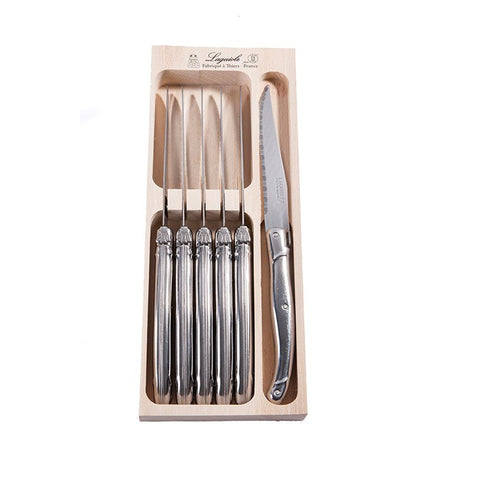 6 stk. Laguiole steakknive i trækasse.
 - Stainless Steel