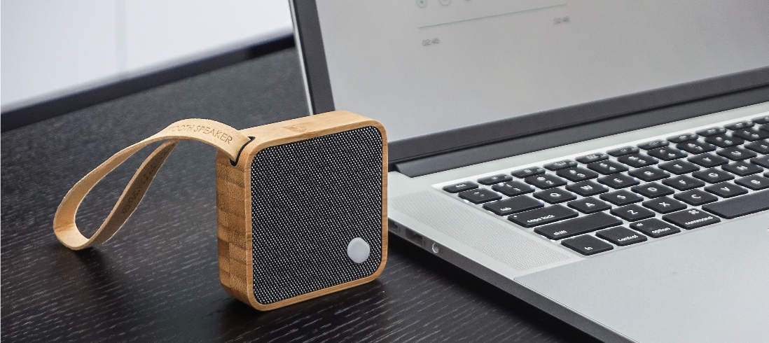 Mi Square Bluetooth højtaler -  Bambus kabinet
