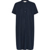 Frau Seoul Kortærmet Denim Kjole - Dark Blue